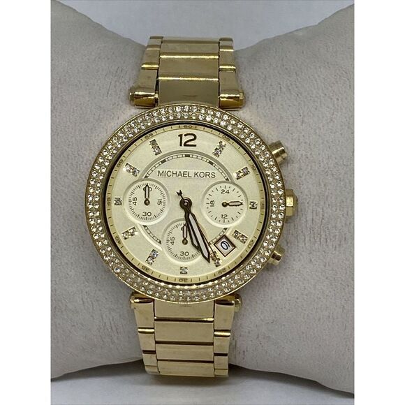 Michael Kors Parker MK5354 Womens Stainless Steel Analog Dial Quartz Watch NO105 - Picture 1 of 12